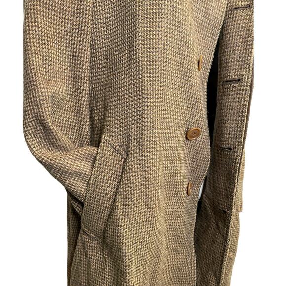 vintage Caesar IM Prorsum men Brown Wool Straight Cut Long Coat Genuine Alpaca - Picture 10 of 14